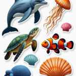 Sea Life  - Sticker Sheet v8